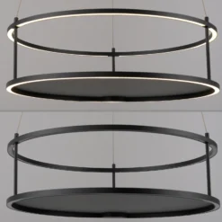 Lámpara colgante LED Conni de Paul Neuhaus, negra, Ø 50 cm