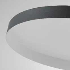 Lámpara colgante LED con riel LORA III, negra, Ø 36 cm, 40°, CCT, trifásica