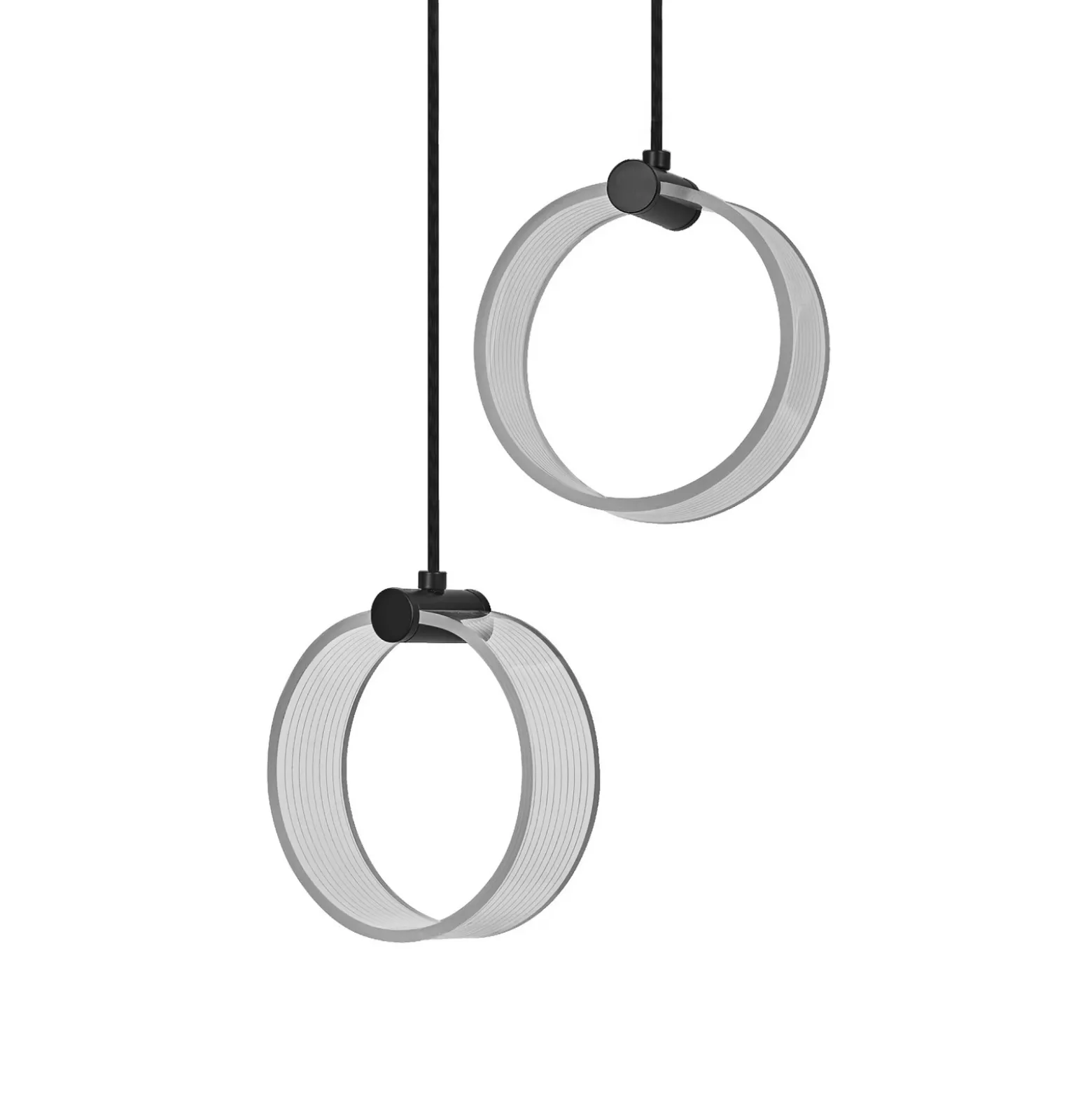 Lámpara colgante LED Decor Circle de OSRAM, 2 luces, CCT, negro