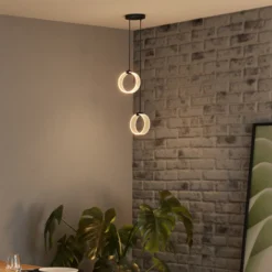 Lámpara colgante LED Decor Circle de OSRAM, 2 luces, CCT, negro