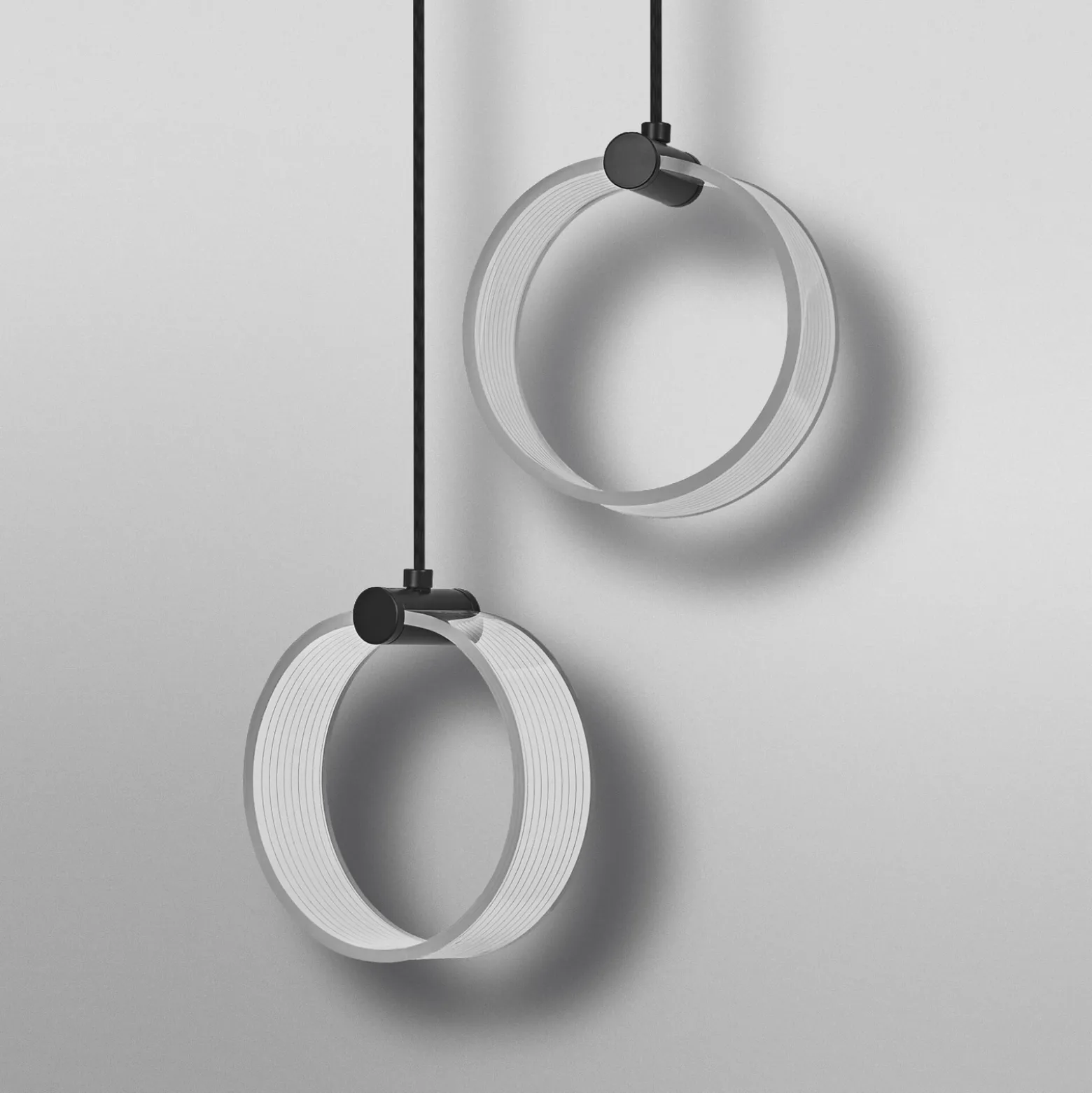 Lámpara colgante LED Decor Circle de OSRAM, 2 luces, CCT, negro