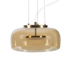 Lámpara colgante LED DECOR GLOW de OSRAM, ámbar/dorado, Ø 38 cm, luz hacia