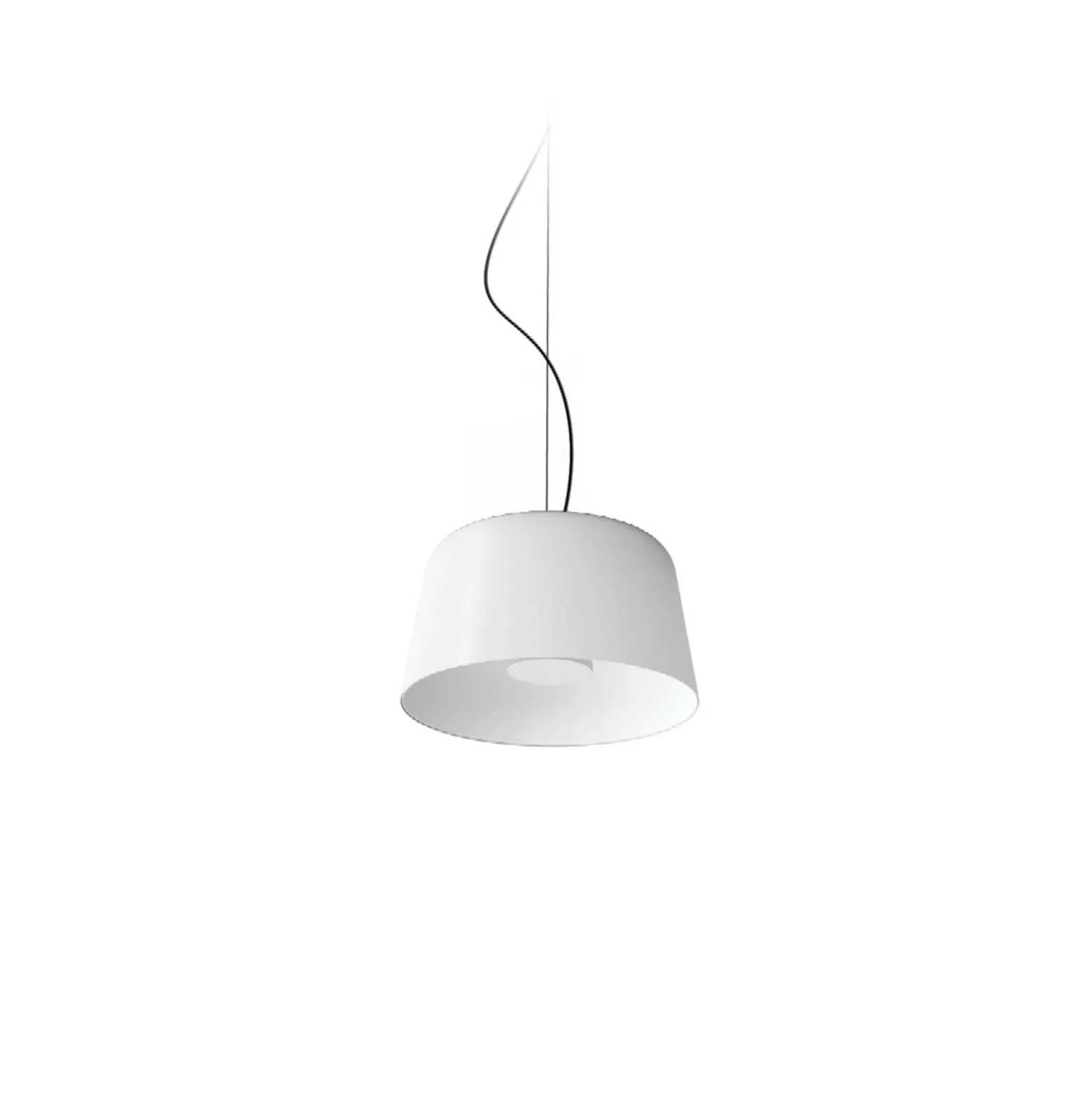 Lámpara colgante LED Delfi_P, blanca, Ø 35 cm, metal