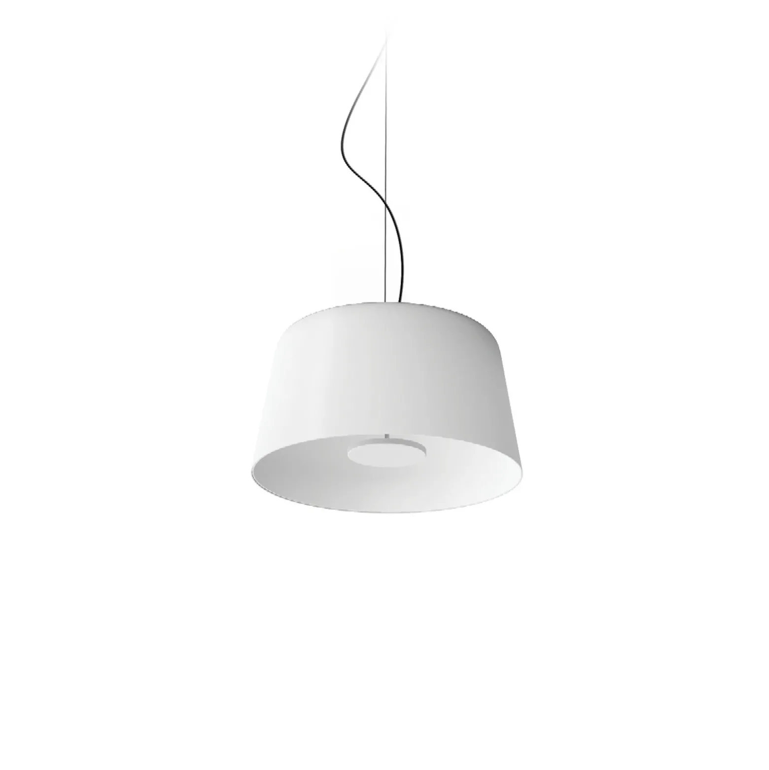 Lámpara colgante LED Delfi_P, blanca, Ø 45 cm, metal