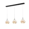 Lámpara colgante LED Deva, 3 luces, 115 cm, ámbar, CCT, atenuable