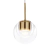 Lámpara colgante LED Dew de kdln, color latón, 1 luz, Ø 11 cm