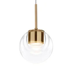 Lámpara colgante LED Dew de kdln, color latón, 1 luz, Ø 11 cm