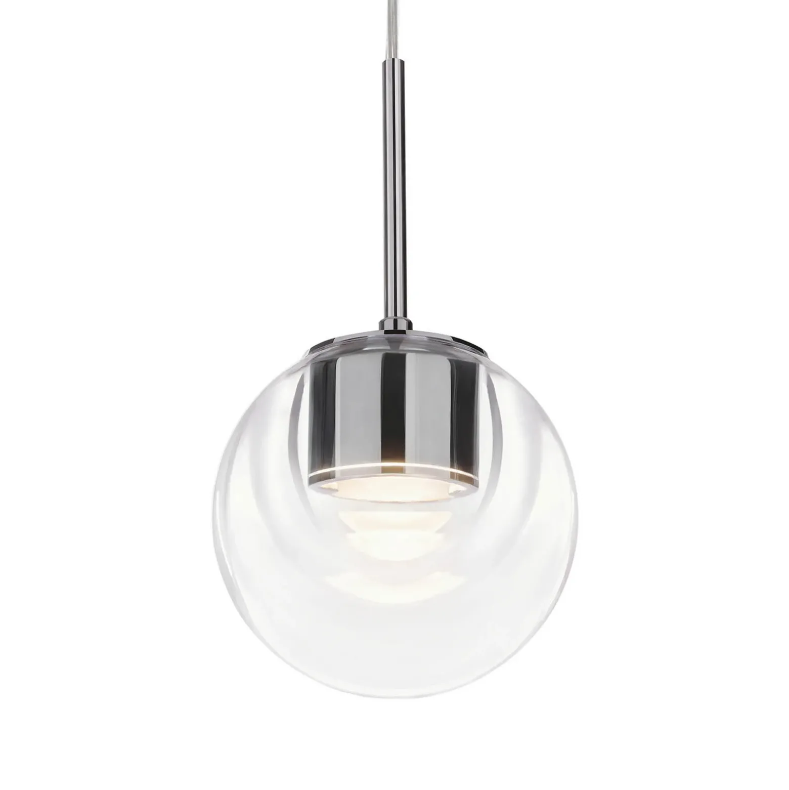 Lámpara colgante LED Dew de kdln, color cromado, 1 luz, Ø 11 cm