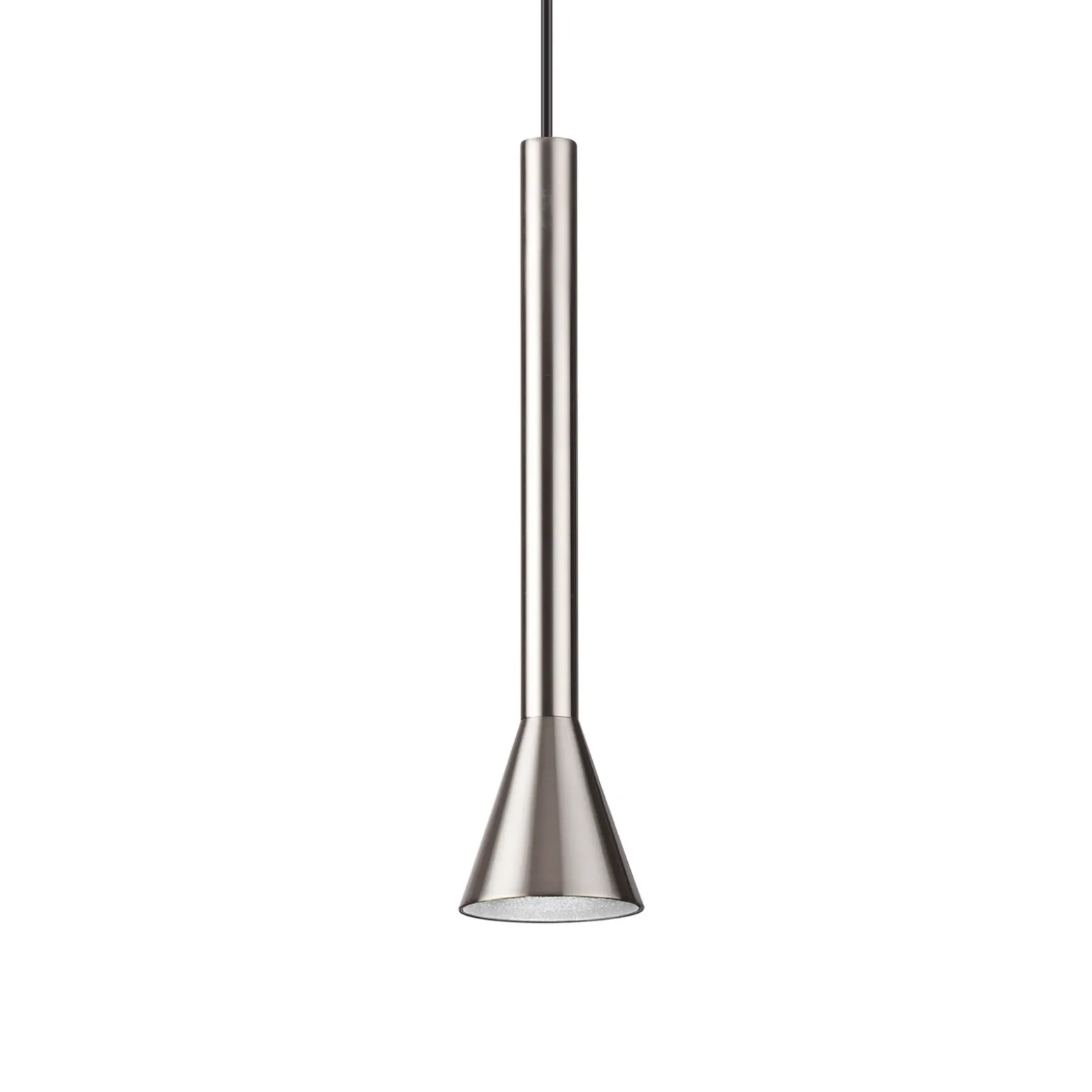 Lámpara colgante LED Diesis de IDEAL LUX, color níquel, Ø 6 cm, metal