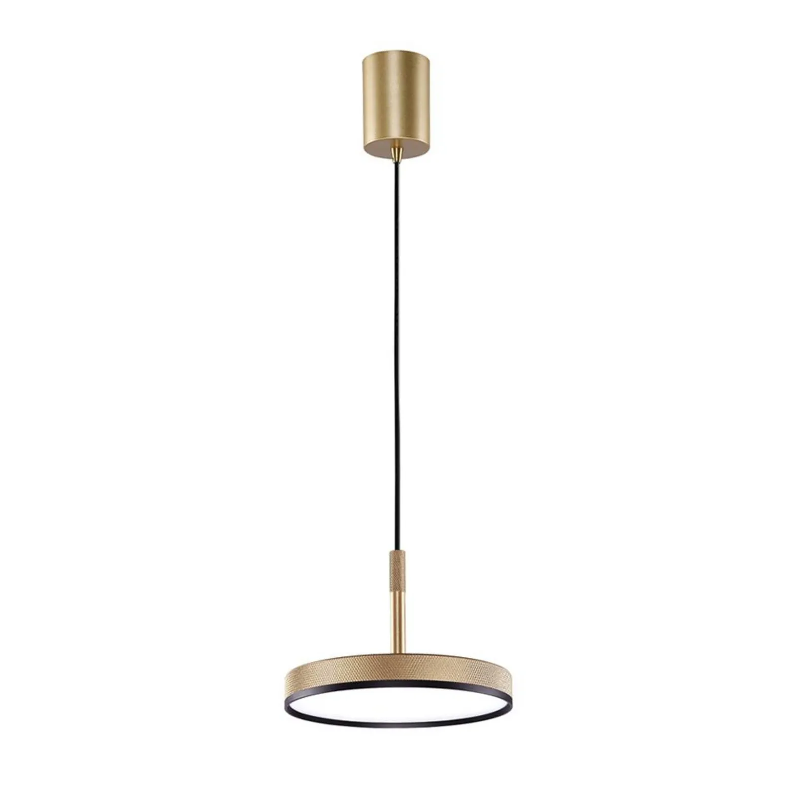 Lámpara colgante LED Don, dorada, Ø 20 cm, metal