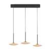 Lámpara colgante LED Elipsa de Paul Neuhaus, 3 luces, blanco/negro