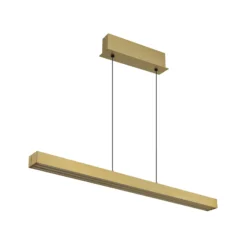 Lámpara colgante LED Ethan, color latón, 150 cm, extensible