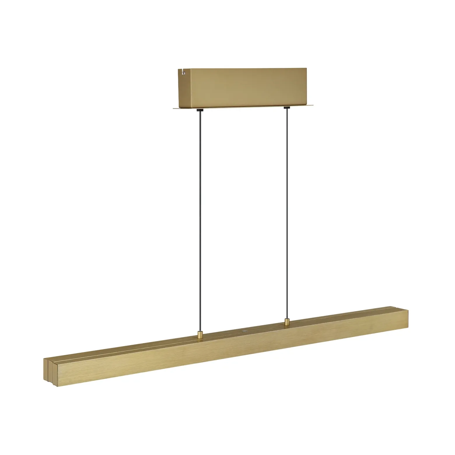 Lámpara colgante LED Ethan, color latón, 150 cm, extensible