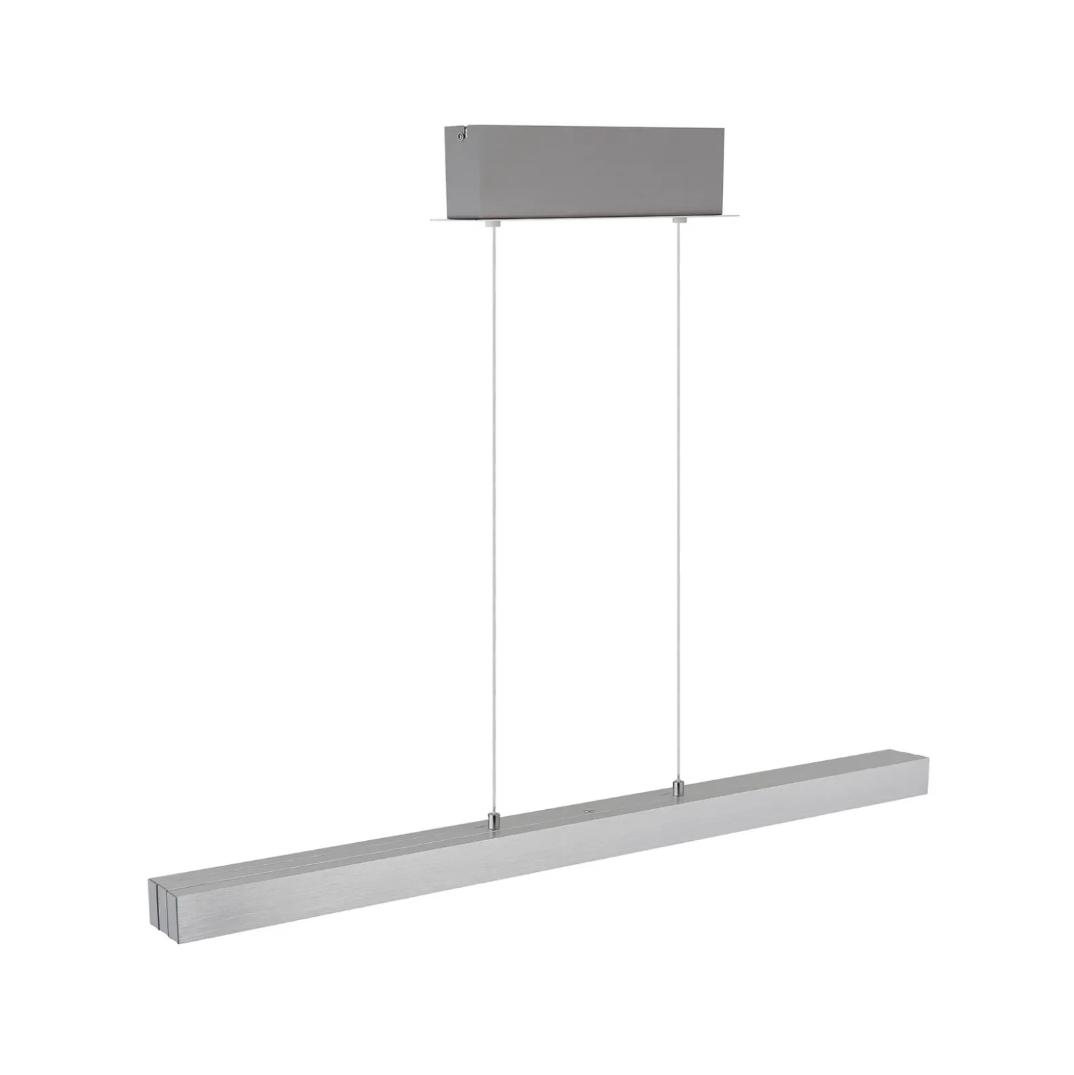 Lámpara colgante LED Ethan, color aluminio, metal, 150 cm, extensible