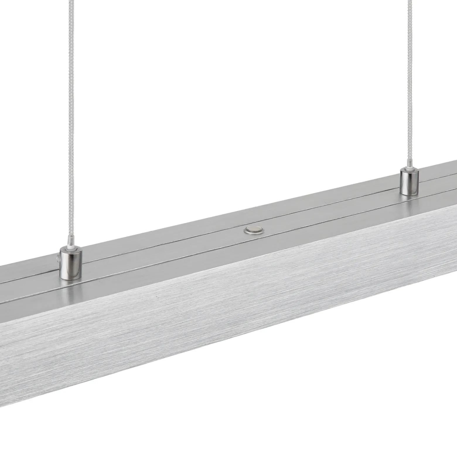 Lámpara colgante LED Ethan, color aluminio, metal, 150 cm, extensible