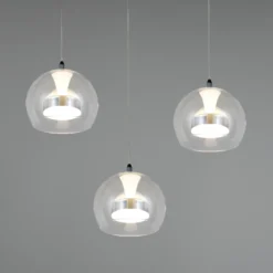 Lámpara colgante LED Flynt, Ø 42 cm, color cromo, metal CCT 3 luces.