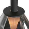 Lámpara colgante LED Glimsy, Ø 22 cm, cristal negro/gris humo