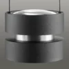 Lámpara colgante LED Glow-Sphere, Ø 18 cm, negro, metal
