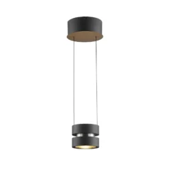 Lámpara colgante LED Glow-Sphere, Ø 18 cm, negro, metal