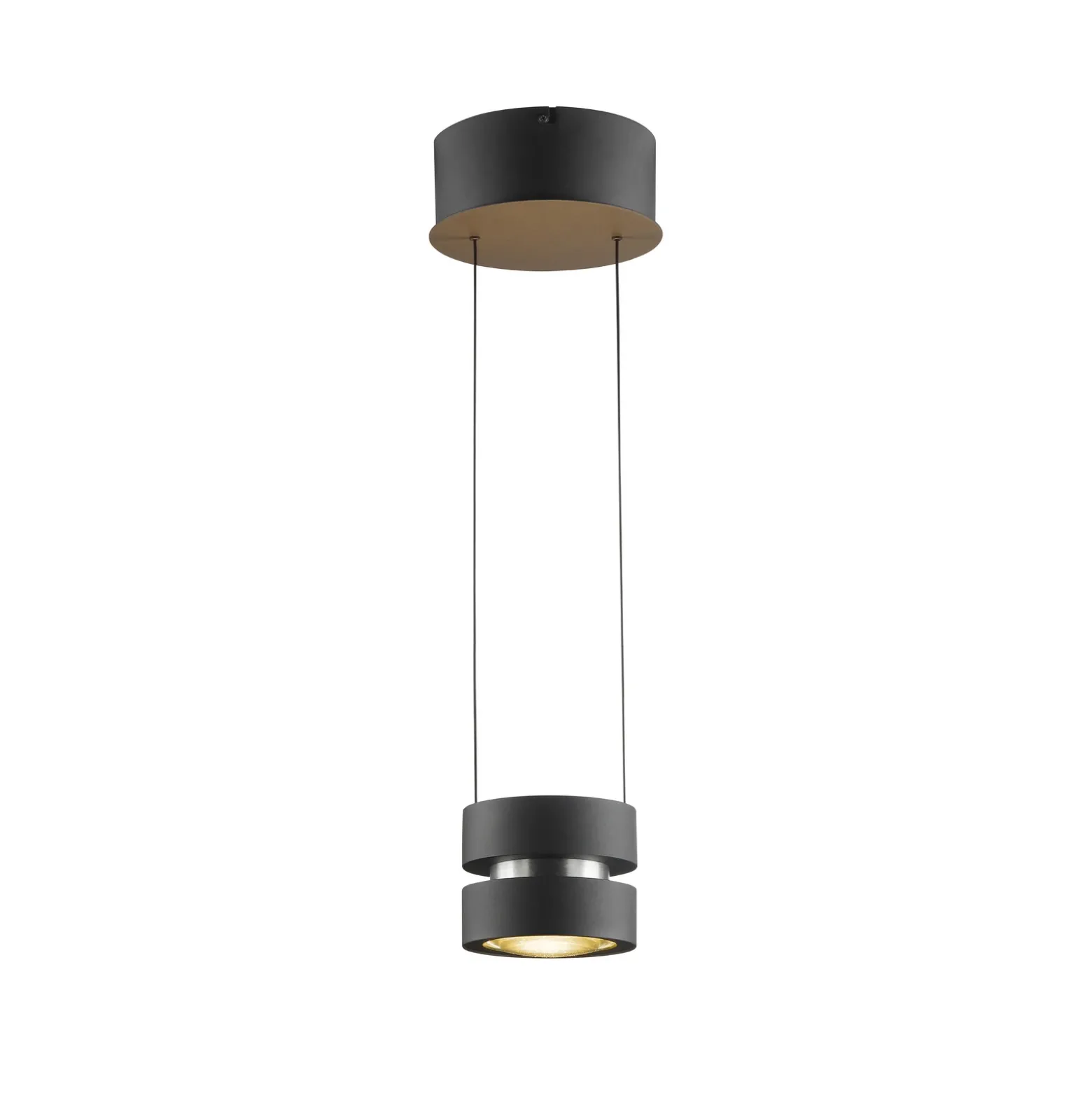 Lámpara colgante LED Glow-Sphere, Ø 18 cm, negro, metal