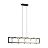 Lámpara colgante LED Gwen, negro/oro, metal, CCT, atenuable
