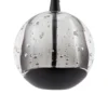 Lámpara colgante LED Hayley de Lucande, negra, 3 luces, cristal