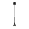 Lámpara colgante LED Helestra DUC, negra, IP44, Ø 7 cm