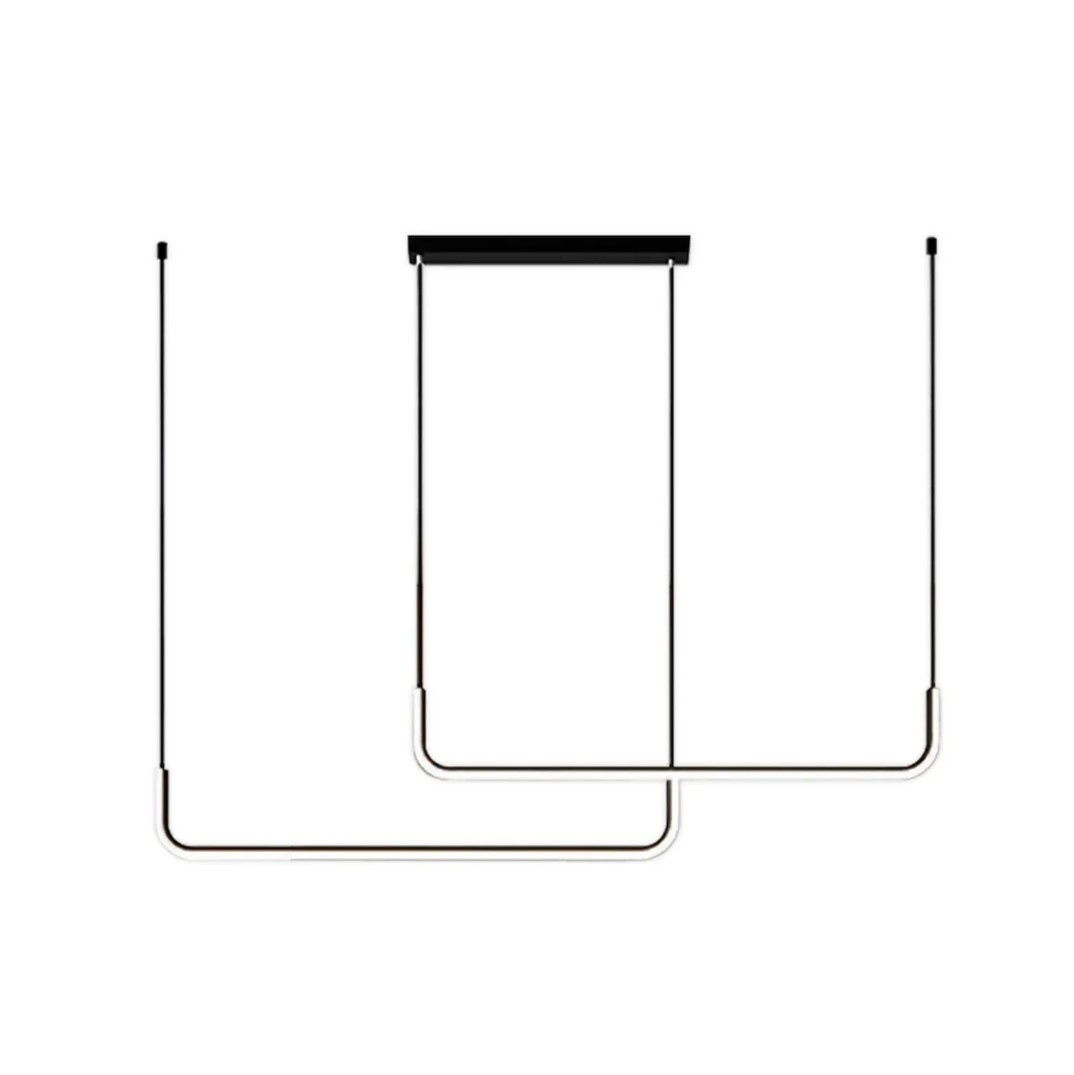 Lámpara colgante LED Horizon, metal, negro, 4000 K