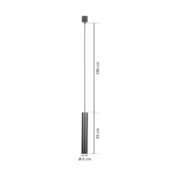 Lámpara colgante LED Ideal Lux Look, Ø 6 cm, negro, metal