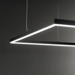 Lámpara colgante LED Ideal Lux Oracle Slim 90 x 90 cm negro 3000 K