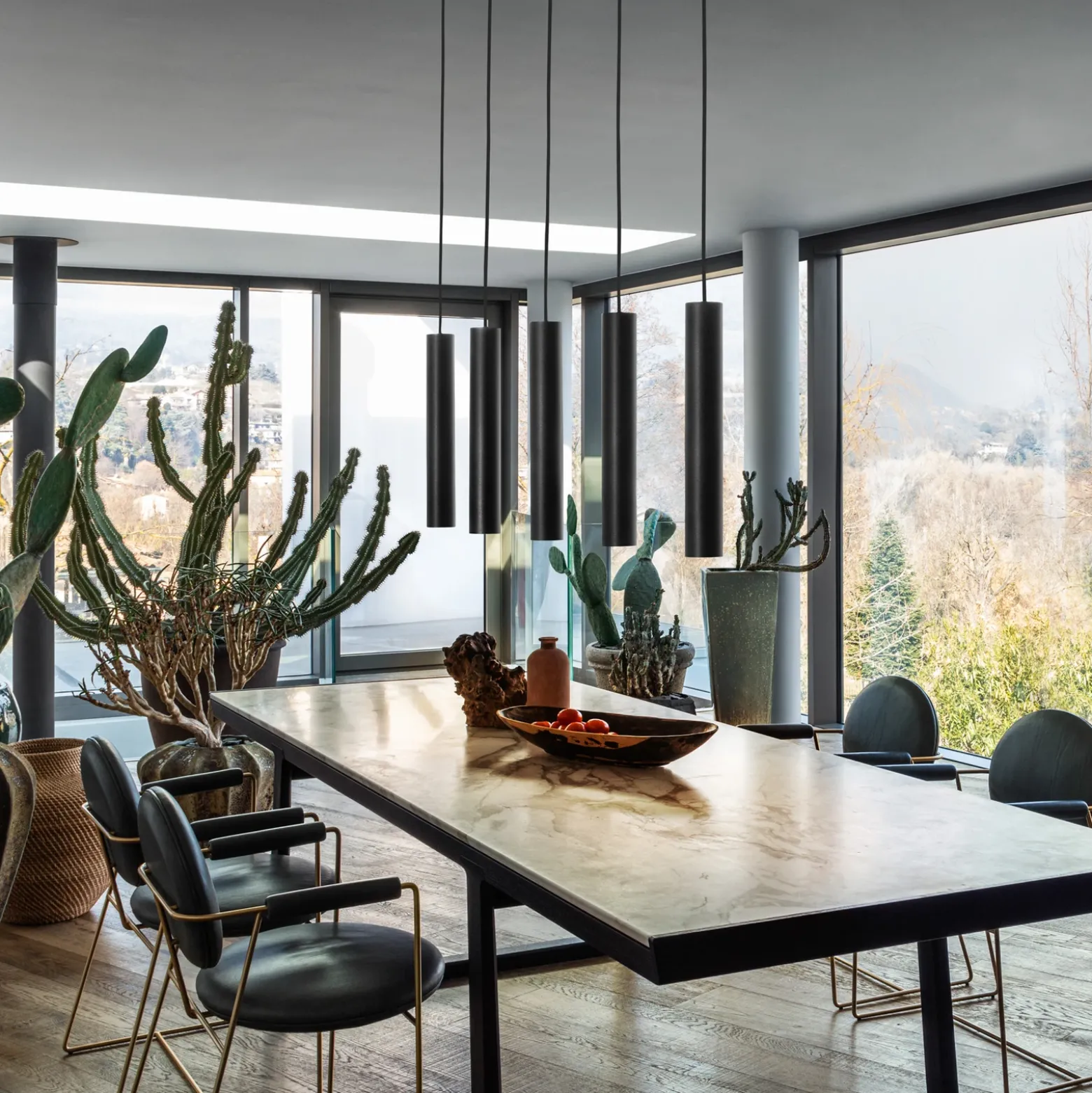 Lámpara colgante LED Ideal Lux Look, Ø 6 cm, negro, metal