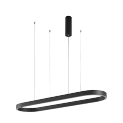 Lámpara colgante LED inteligente Lucande Melinay, negro, CCT, Tuya