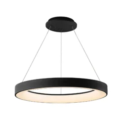 Lámpara colgante LED inteligente Niseko II, 50 cm, negra, CCT, atenuable