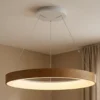 Lámpara colgante LED inteligente Niseko II, Ø 50 cm, color madera, CCT