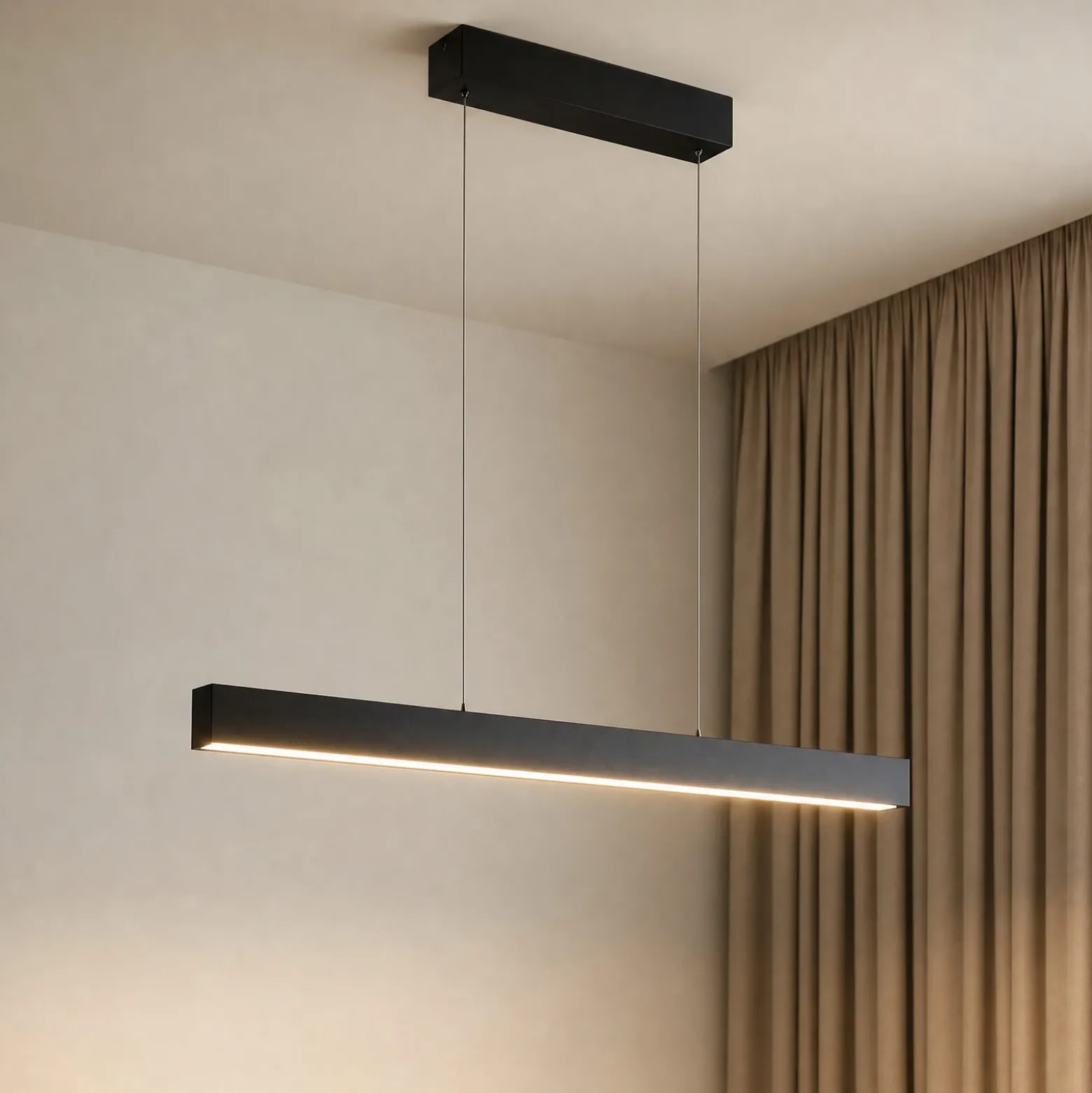 Lámpara colgante LED inteligente Lucande Mylosh, negra, CCT, Tuya
