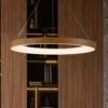 Lámpara colgante LED inteligente Niseko II, Ø 65 cm, color madera, CCT