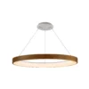 Lámpara colgante LED inteligente Niseko II, Ø 65 cm, color madera, CCT