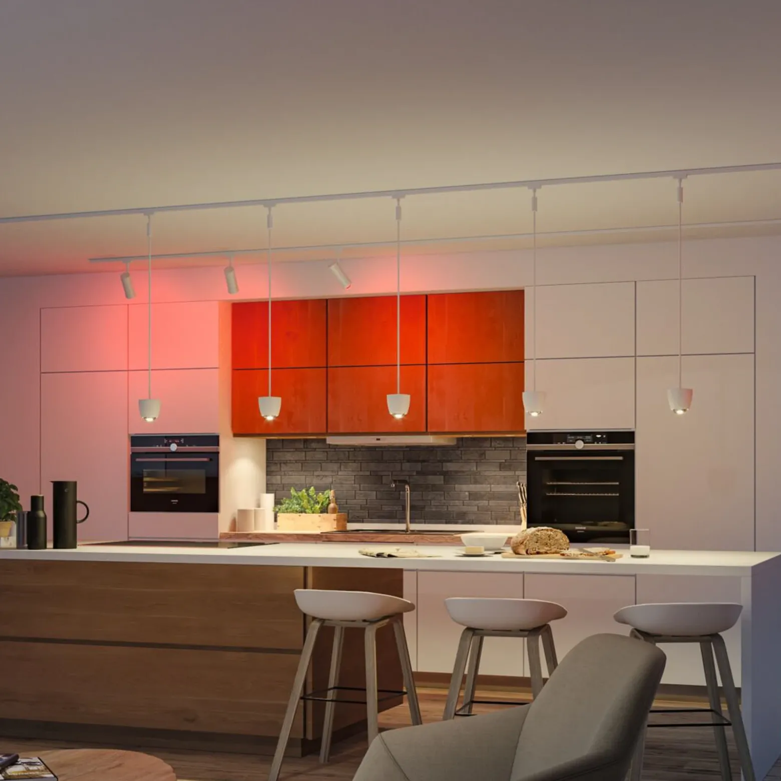Lámpara colgante LED inteligente Paulmann URail Tyros, blanco señal, ZigBee