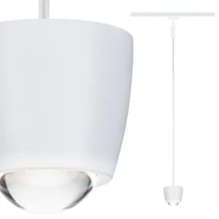 Lámpara colgante LED inteligente Paulmann URail Tyros, blanco señal, ZigBee