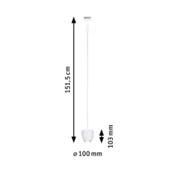 Lámpara colgante LED inteligente Paulmann URail Tyros, blanco señal, ZigBee