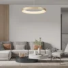 Lámpara colgante LED inteligente Niseko II, Ø 50 cm, color dorado, CCT
