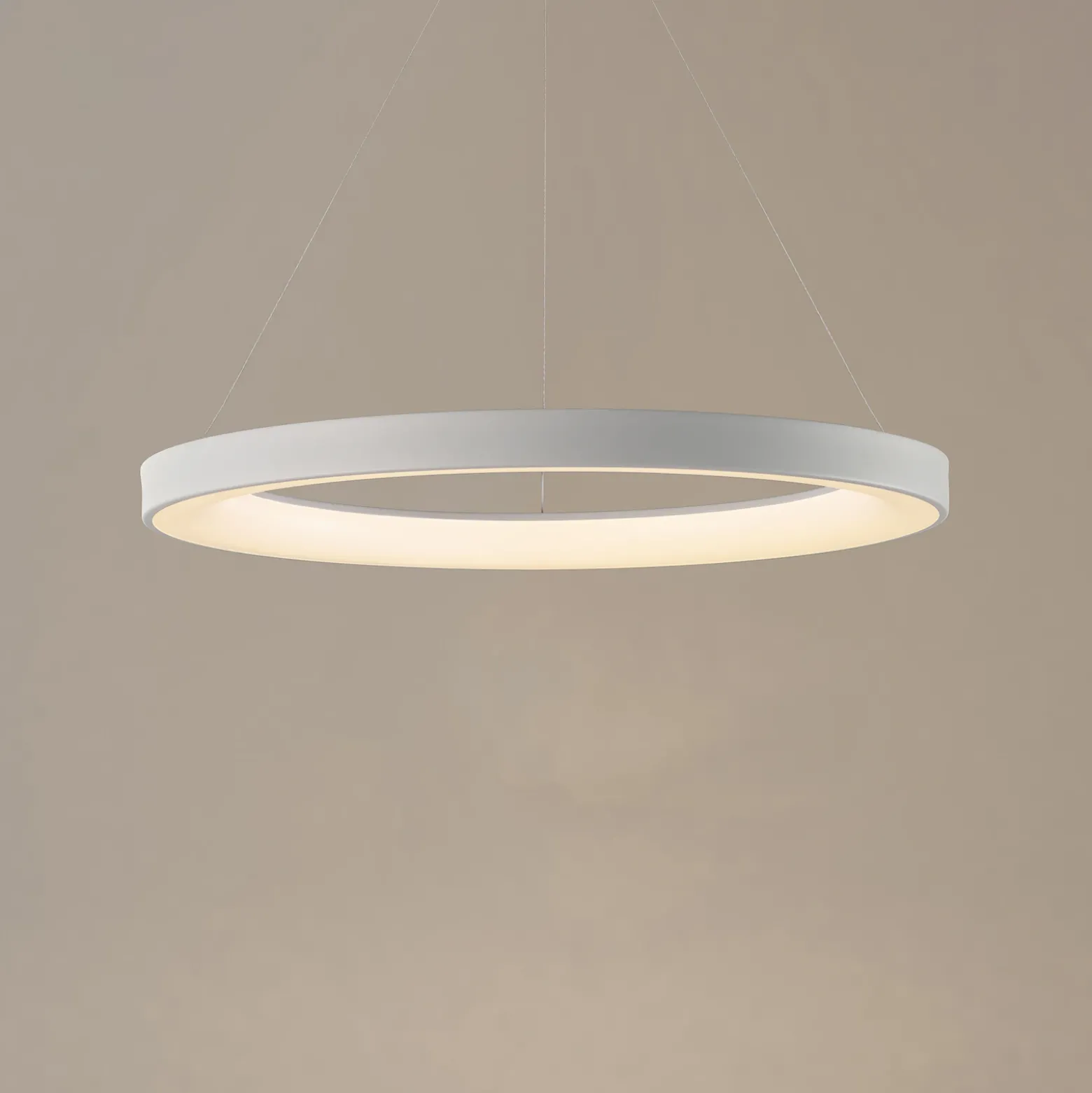 Lámpara colgante LED inteligente Niseko II, Ø 50 cm, blanca, CCT, atenuable