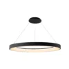Lámpara colgante LED inteligente Niseko II, 65 cm, negra, CCT, atenuable