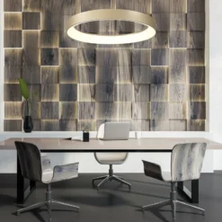 Lámpara colgante LED inteligente Niseko II, Ø 38 cm, color dorado, CCT