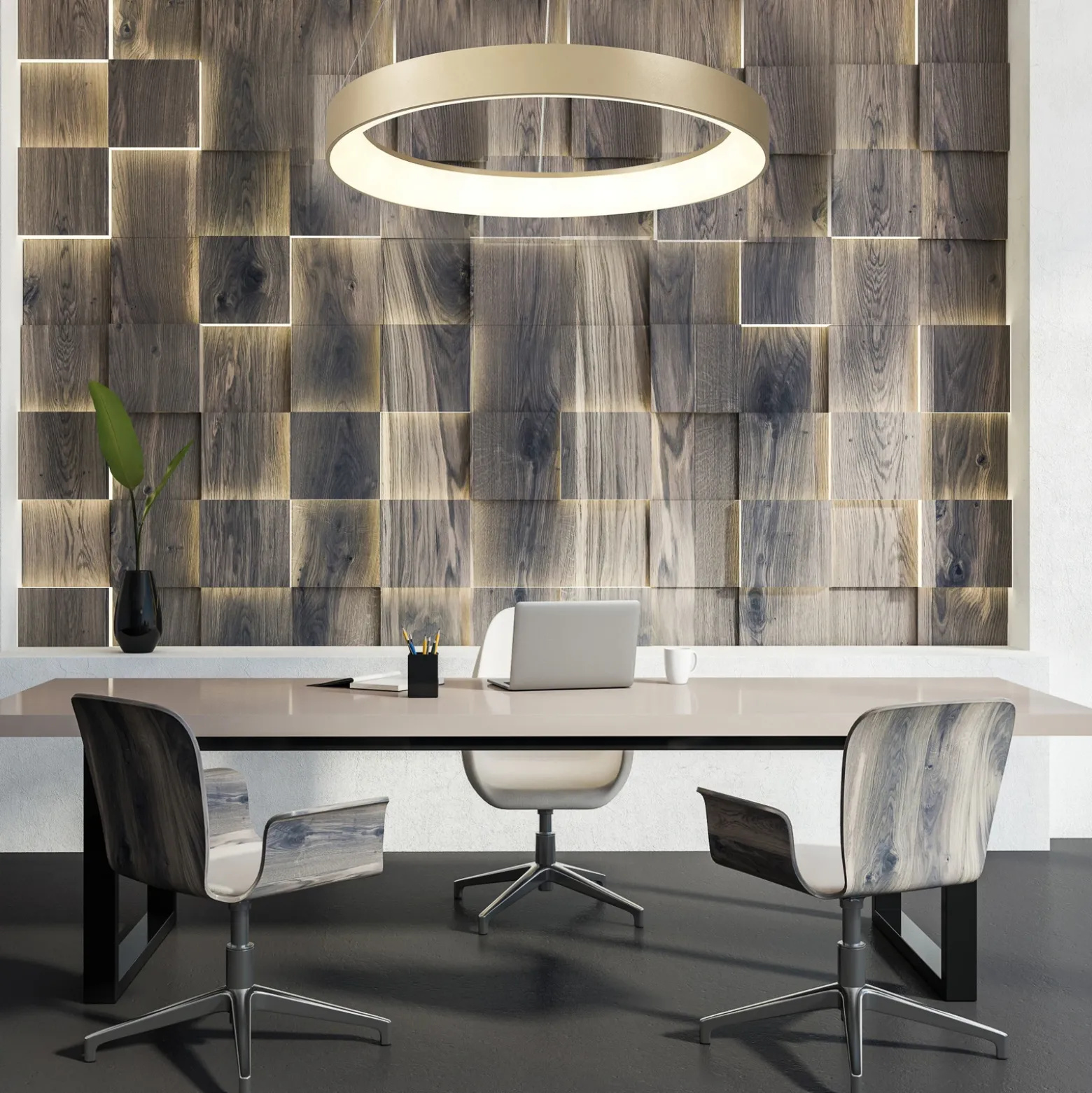 Lámpara colgante LED inteligente Niseko II, Ø 38 cm, color dorado, CCT