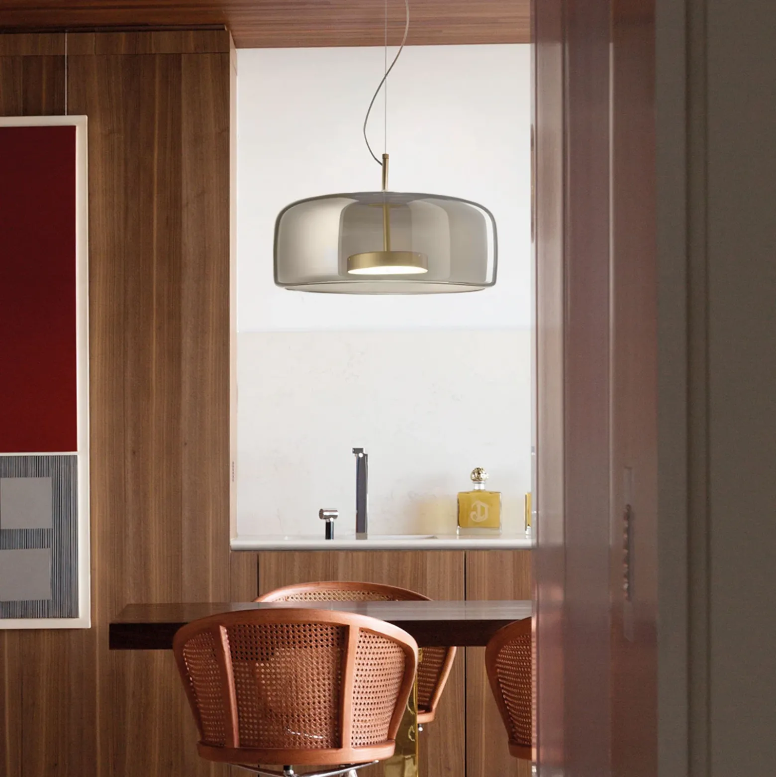 Lámpara colgante LED Jube SP 1 G, pantalla gris