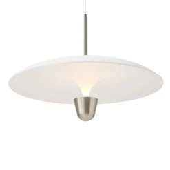 Lámpara colgante LED «Kantarell» de New Works, Ø 55 cm, níquel