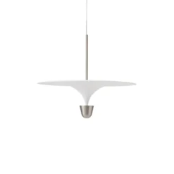 Lámpara colgante LED «Kantarell» de New Works, Ø 60 cm, níquel