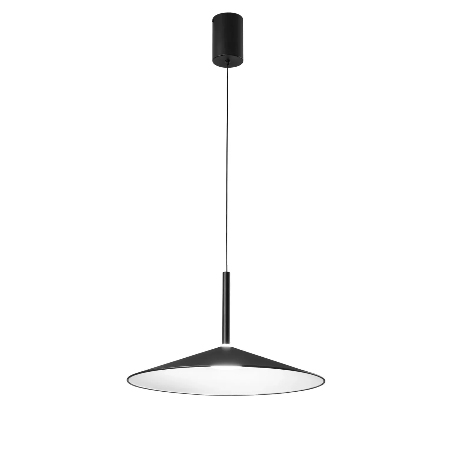 Lámpara colgante LED Khan, negra, Ø 48 cm, metal, CCT