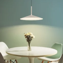 Lámpara colgante LED Lampone, color arena, Ø 47 cm, metal, Soft-Lift